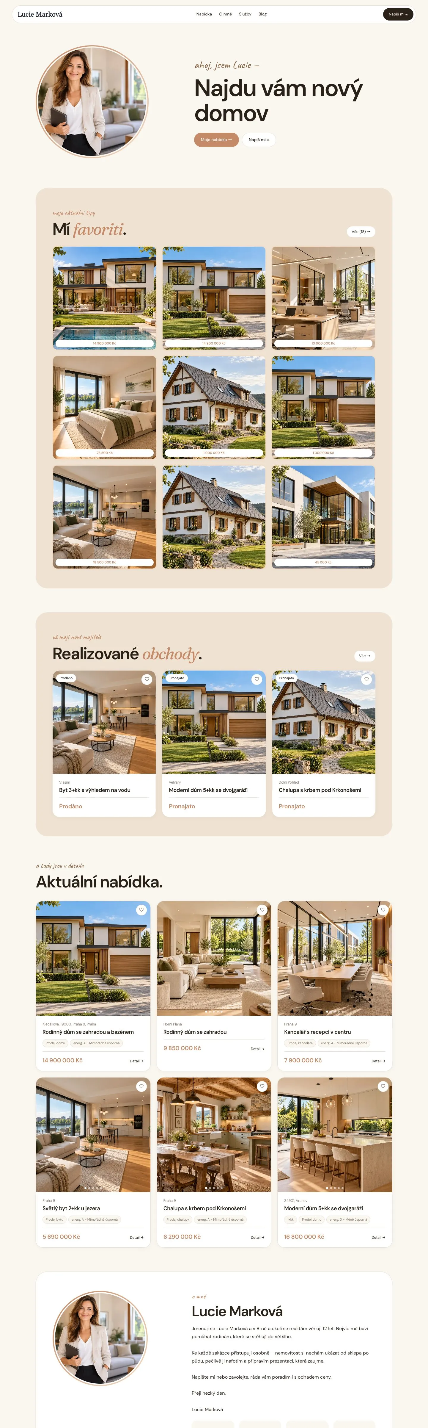 Šablona webu makléře 1 na počítači